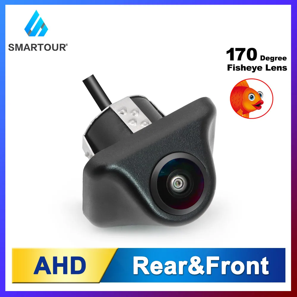 

SMARTOUR 170 degrees AHD Cvbs Car Rear View Camera Vehicle Reverse Fisheye Lens Night Vision Waterproof Universal Front Camera