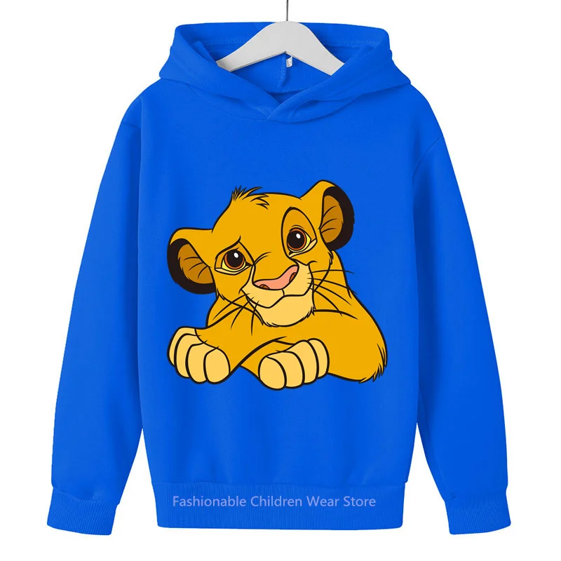 Disney Lion худи с королем 2024: крутой Повседневный выбор для детей корейский стиль