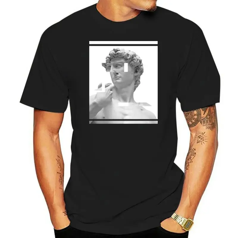 

Classical Vintage 3D Design Glitch Greek Bust Aesthetic Vaporwave T-shirt Men Fuuny Tshirt Harajuk Aesthetic Tops Tee Shirt