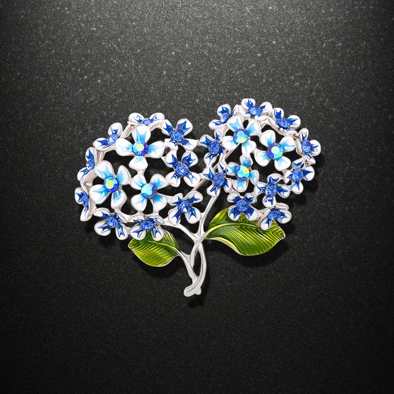 

Exquisite Rhinestone Dripping Oil Flower Brooch Corsage All-match Temperament High-end Clothing Accessories