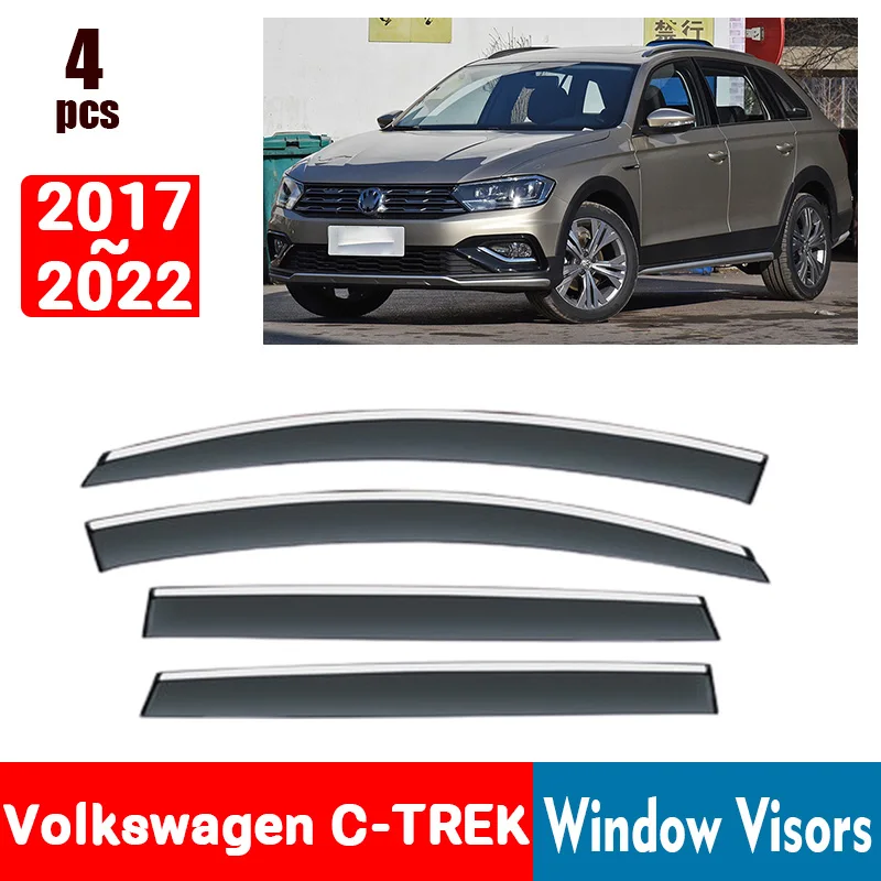 FOR Volkswagen C-TREK 2017-2022 Window Visors Rain Guard Windows Rain Cover Deflector Awning Shield Vent Guard Accessories