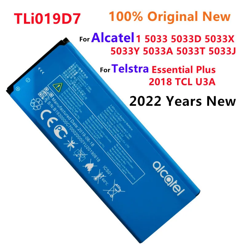Аккумулятор 3 85 В 2000 мАч TLi019D7 для Alcatel 1 5033 5033D 5033X 5033Y 5033A 5033T 5033J / Telstra Essential Plus 2018 TCL U3A |