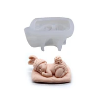 1 pcs 3d sleeping baby silicone mold chocolate candy fondant mold cake decor handmade soap candle plaster resin making tool