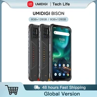UMIDIGI BISON IP68 IP69K Waterproof 6GB 8GB 128GBRugged Phone 6 3  FHD  Display NFC Android Smartphone
