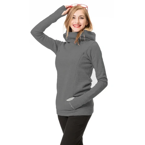 Толстовка с капюшоном для беременных и грудного вскармливания, женская флисовая толстовка для беременных и кормящих мам, толстовка с капюшоном для беременных и кормящих, милый топ