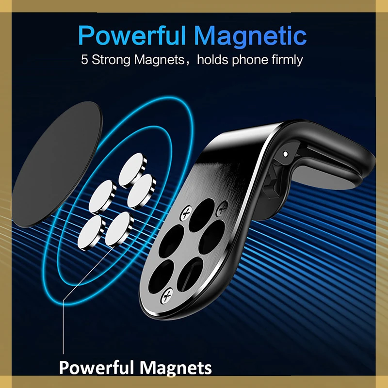 

Magnetic L-Type Phone Holder in Car Smartphone Stand Clip for Mount Car Magnetic Phone Holder Suit to All Model Cellphone