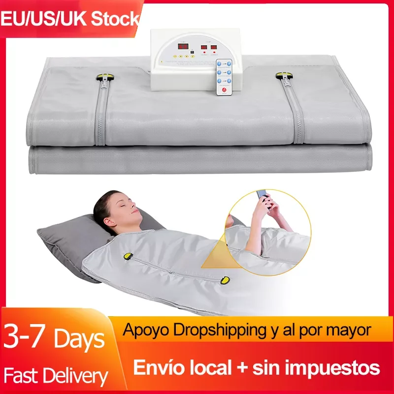 

Fat Burning Infared Sauna Blanket Slimming For Weight Loss Spa Detox Remote Control Heating Blanket For Home Body Shaper