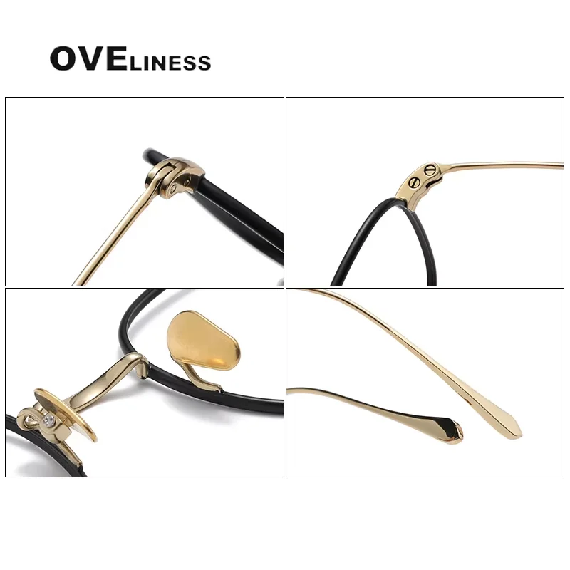 Оправа для очков из чистого титана мужчин и женщин новинка 2025 ретро квадратная