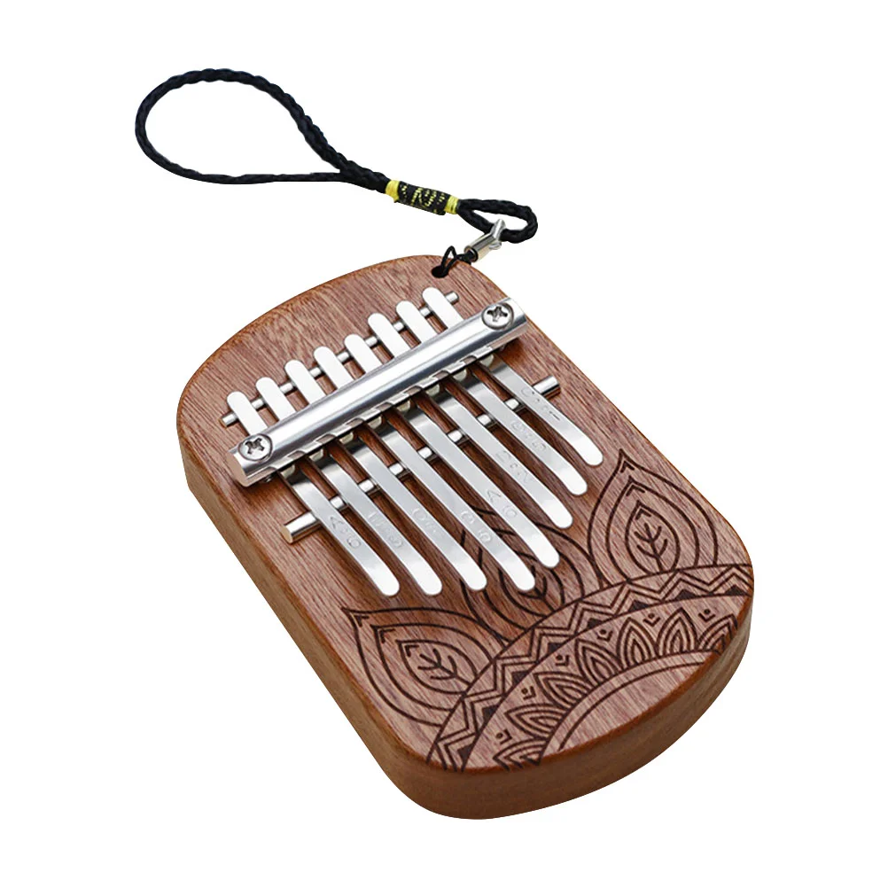

Piano Finger Kalimba Thumb Mbira Wood 8 Instrument Mini Keys Pendant Key Portable Kids Beginners Gifts Birthday Kalimba Piano