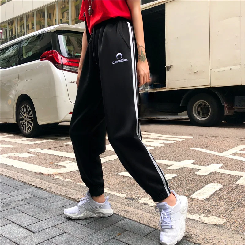

Штаны для бега женские 2021 уличная одежда мешковатые спортивные брюки женские повседневные брюки джоггеры черные спортивные брюки в стиле х...