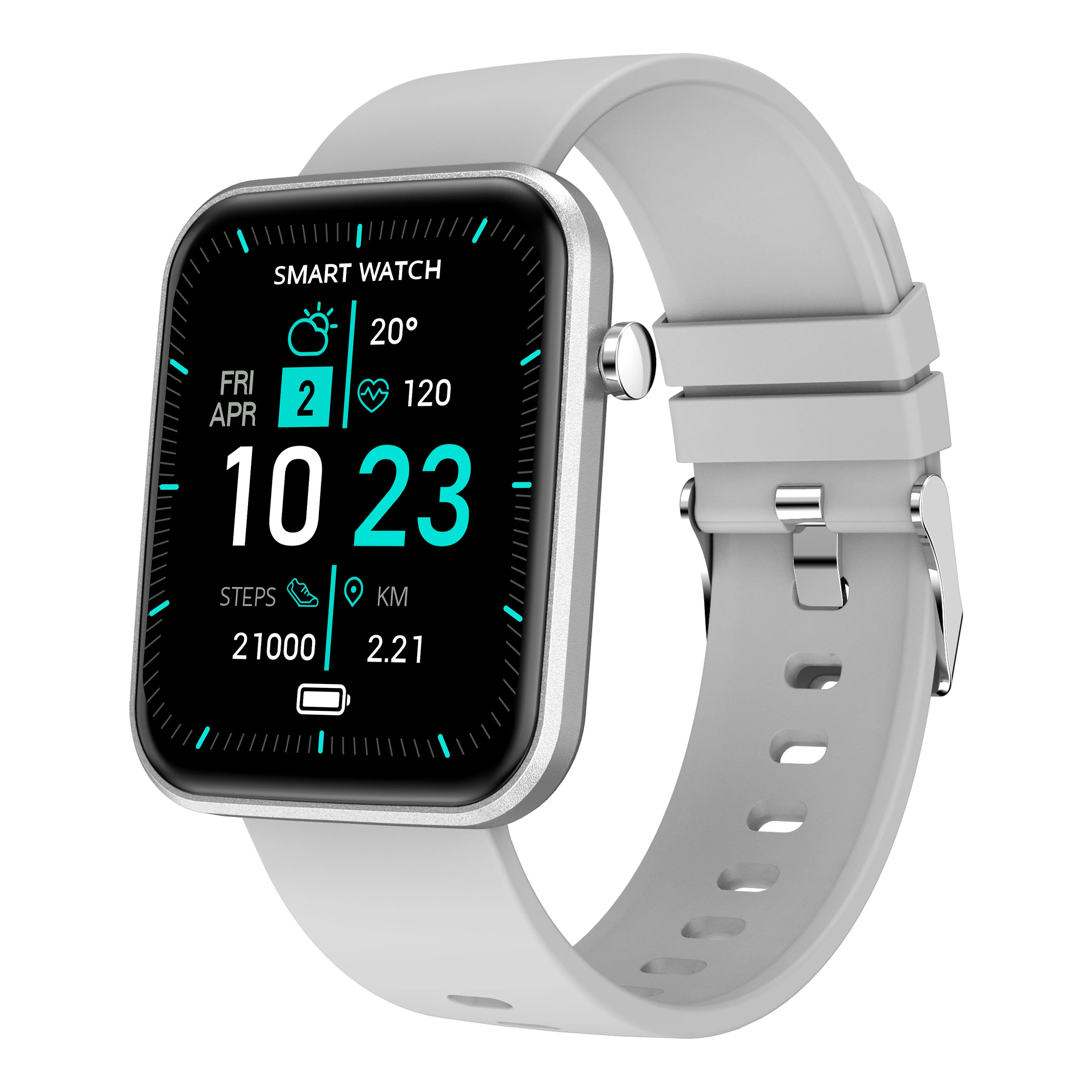 Women Fitness Tracker Heart Rate Detection Blood Pressure Detection 1.69 Inch Color Screen IP67 Waterproof Smart Watch+Box
