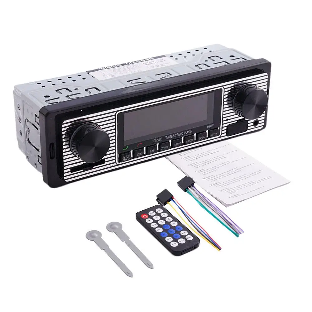 

Wireless Car Radio Bluetooth Retro Mp3 Multimedia Er Vintage Usb Auto Fm Wireless Electronics Aux 12v Stereo Audio P9f3