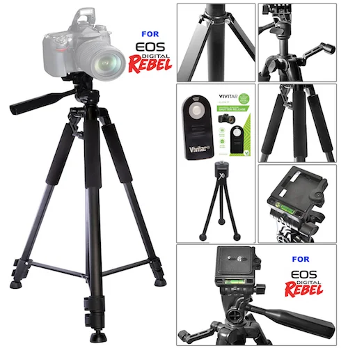 

60" TRIPOD + REMOTE CONTROL FOR CANON EOS M50 M6 M5 M3 T5 T6 70D 60D 1200D 1100D