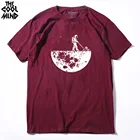 COOLMIND MO0118A с круглым вырезом, 100% хлопок, трикотажная летняя уличная стильная повседневная мужская футболка с коротким рукавом, крутая свободная футболка, Мужская футболка