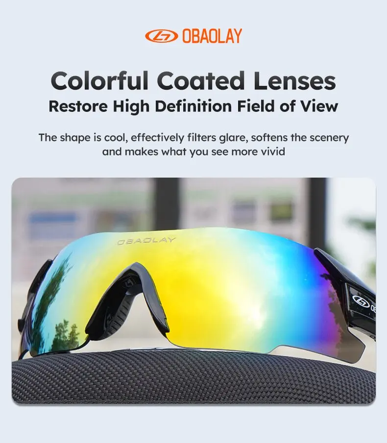 2024 OBAOLAY новый дизайн мужские женские велосипедные очки уличные спортивные