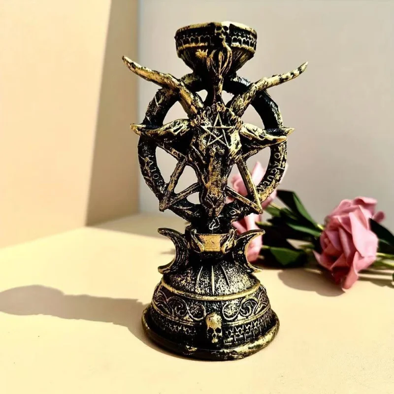 Резиновая статуэтка козы с хрустальным шаром серия Сатана