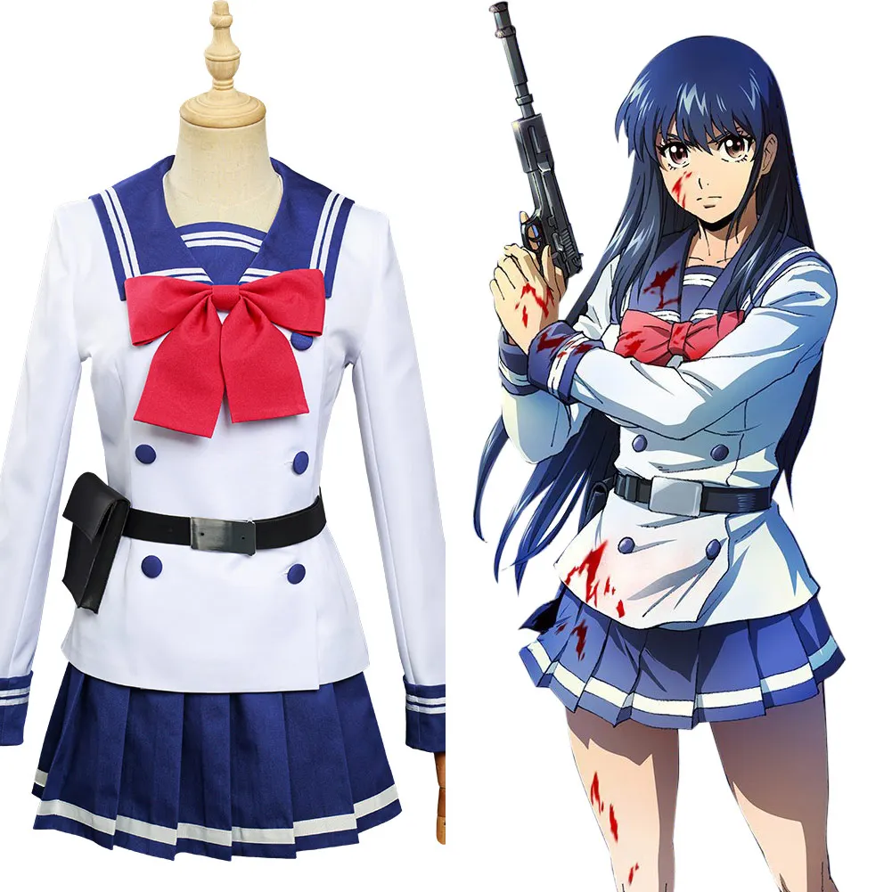 

Animetenkuu Shinpan/Hoogbouw Invasie-Honjou Yuri Cosplay Kostuum Jurk Outfits