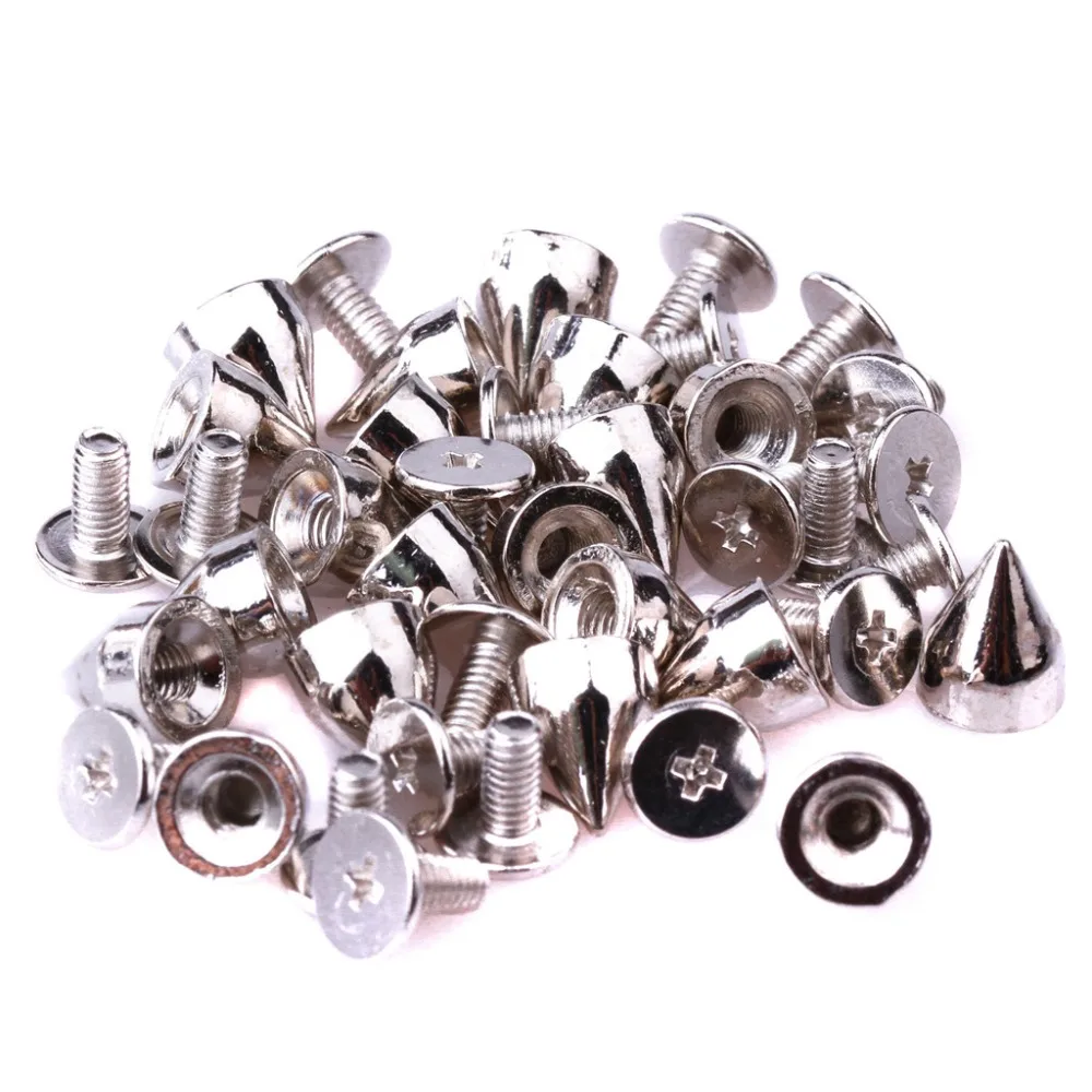 9 мм 100 шт. белые конусные металлические шпильки с отверткой заклепки для