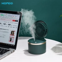 desktop portable fan with mist cooling air humidifier for home air conditioner air cooler rechargeable electric usb spray fan