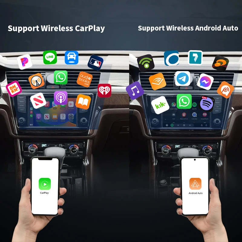 Беспроводной CarPlay Android Auto для Volkswagen VW Polo Golf Touareg Tiguan Teramont Passat B8 MIB MIB2 Модульная