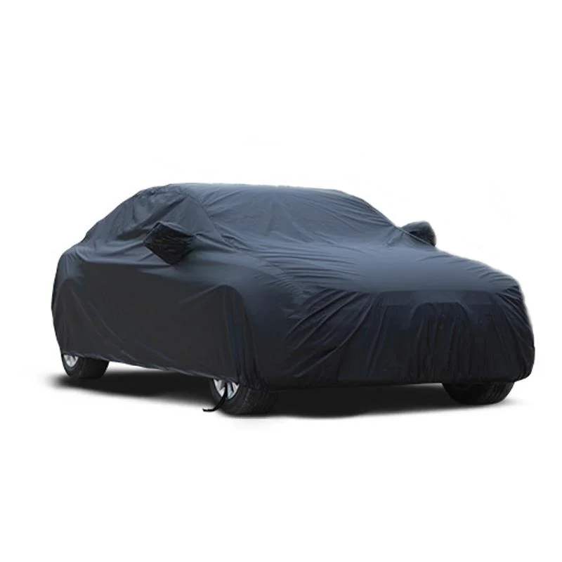 

Fabric Car Covers Universal Breathable Waterproof Black Sun Protection Cover Dust Rain Snow Full Car Sedan SUV Protection