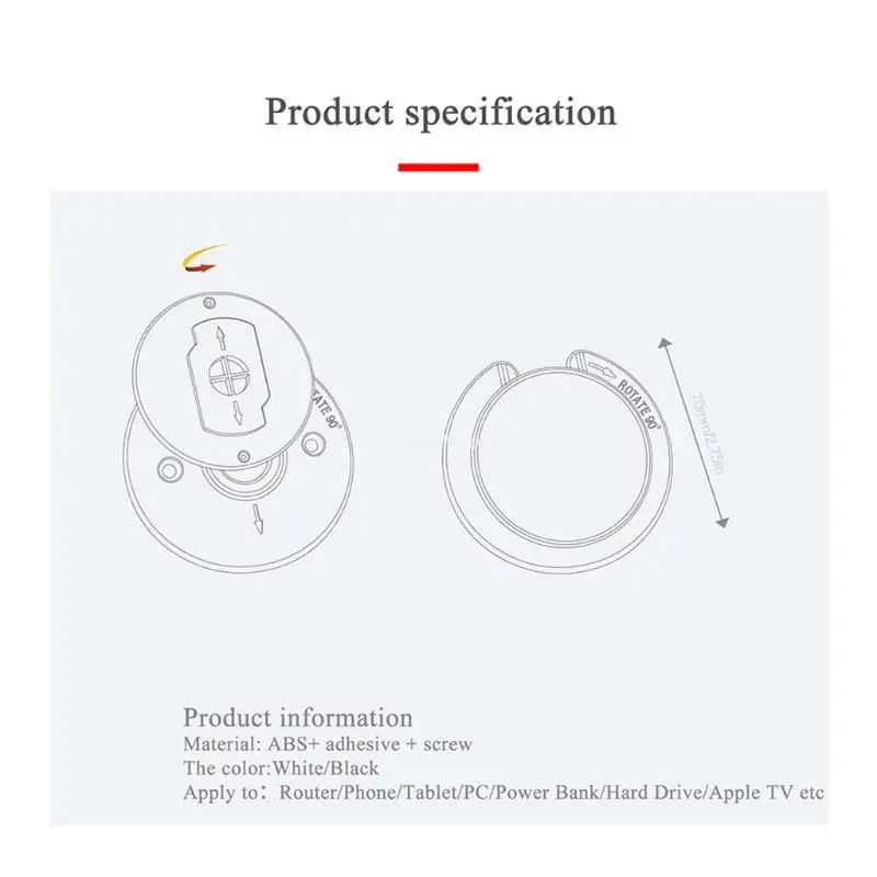 Поворотный настенный кронштейн для электронных книг Kindle/wi-fi роутеров Dropship
