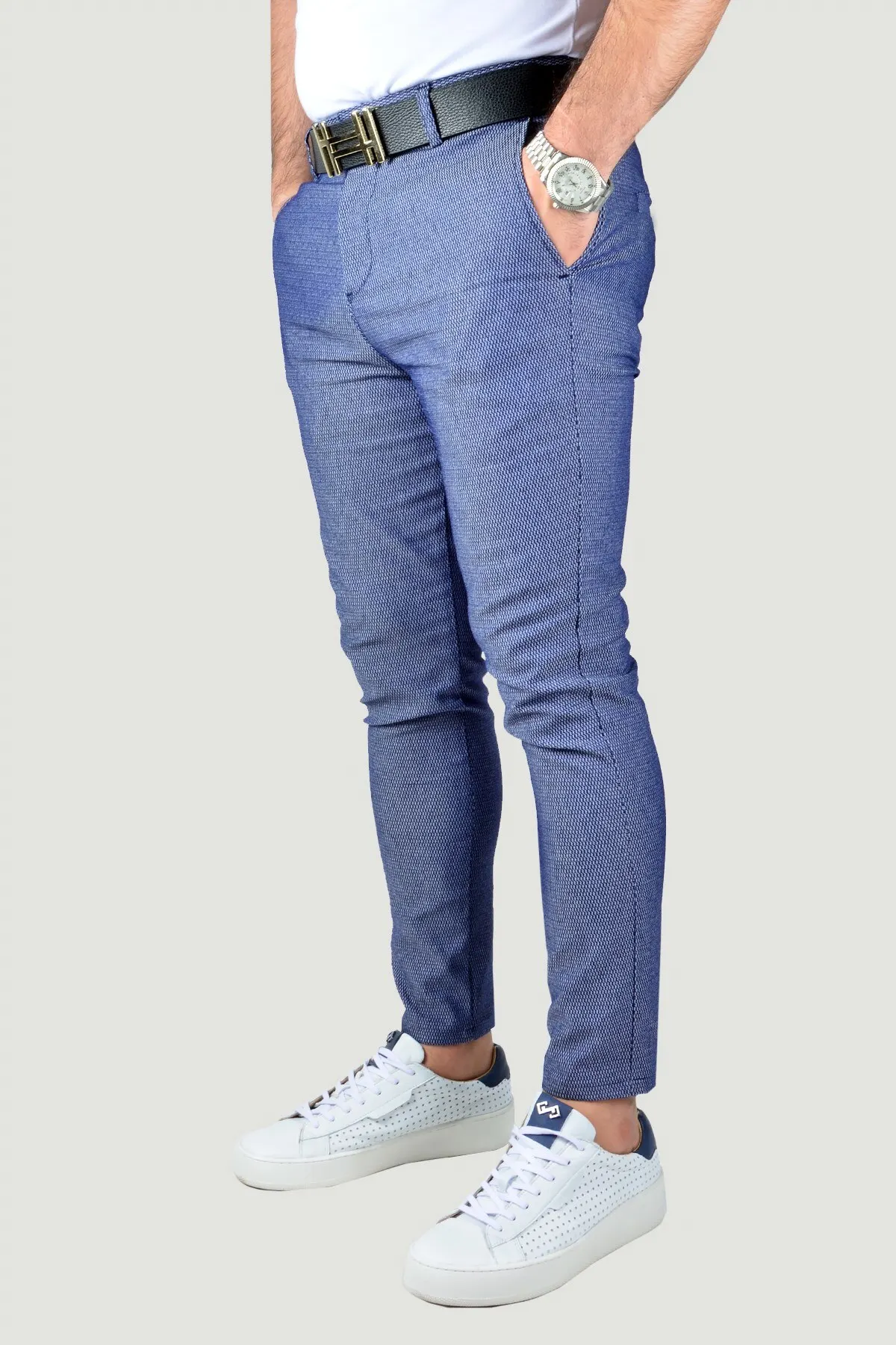 Men's Clothing Overalls Pants Trousers Slim Fit Linen For Office & Work Flexible Comfortable Tight-Fitting Stylish Smart Casual