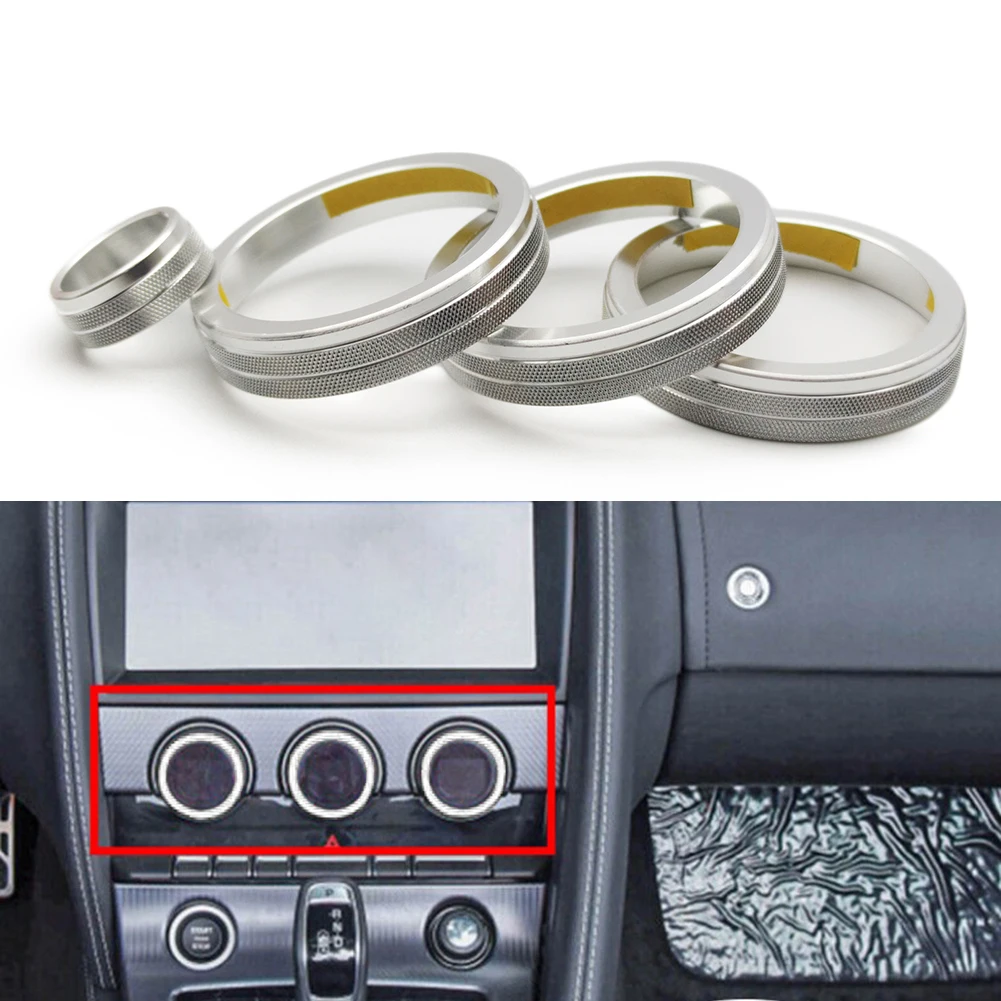 

Upgrade Your Jaguar F TYPE's Interior Look with Our High Quality Silver Alloy Air Conditioning Volume Knob Trim Ring