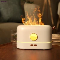 essential oil aromatherapy diffuser sprayer mist led night light intelligent simulation flame usb air humidifier for home offic