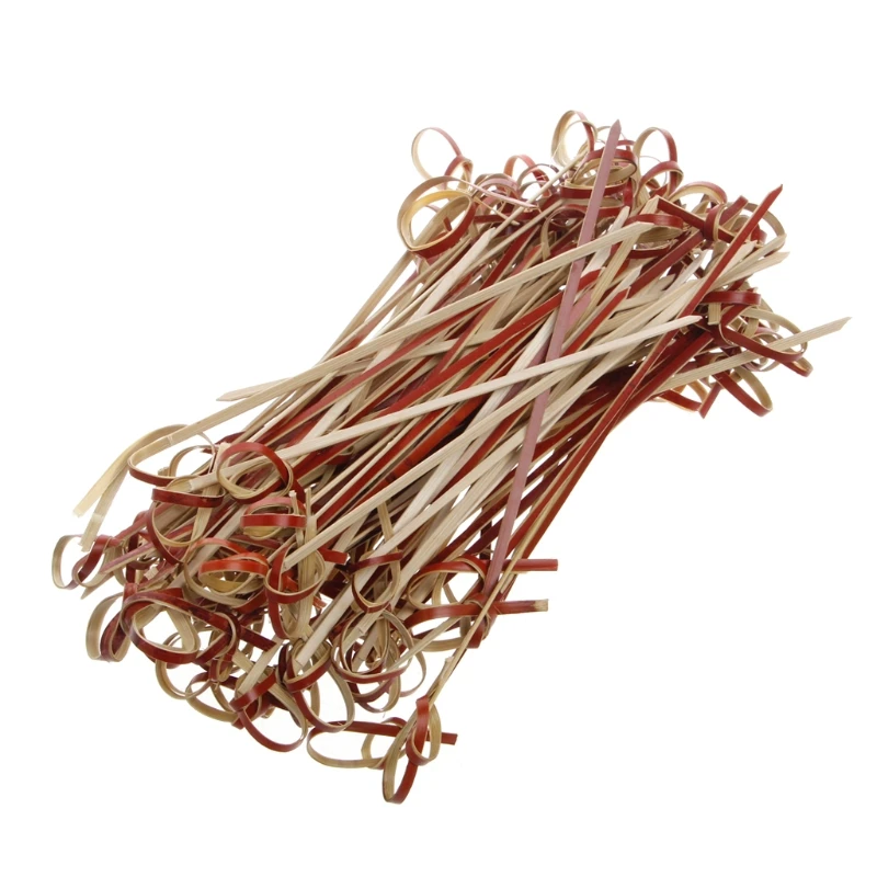 

2022 новинка 100 шт. 13 см Бамбуковые Шпажки с узлом коктейльные палочки столовая посуда для вечевечерние