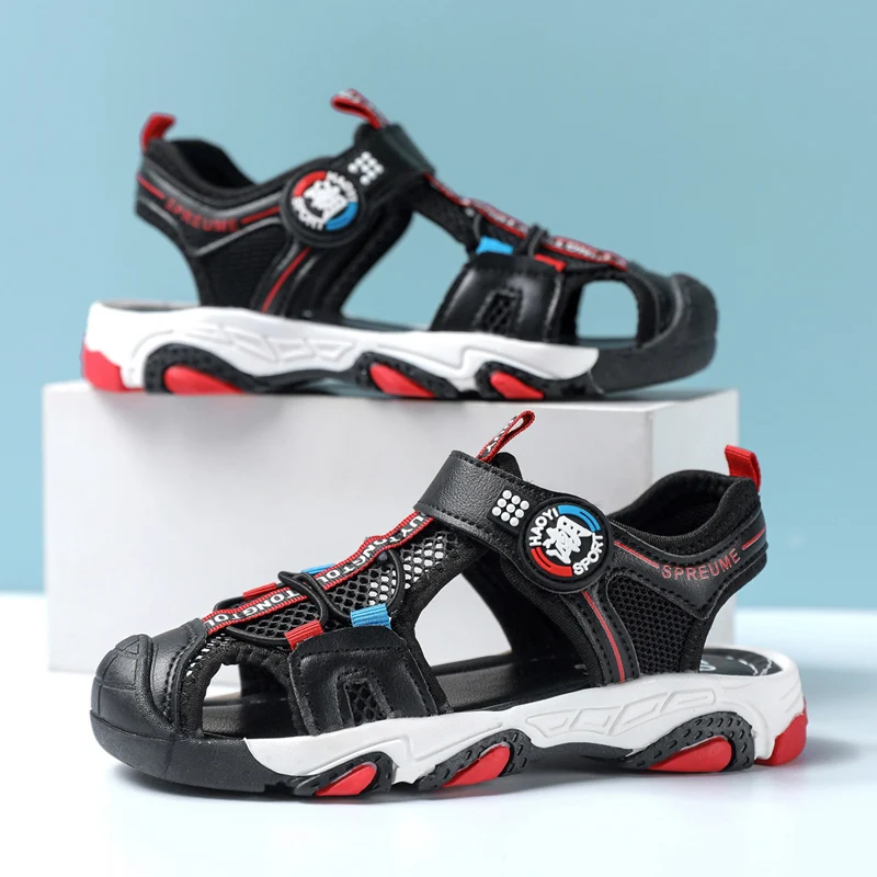 Сандалии для мальчиков 2022 дизайнерские детские летние пляжные туфли