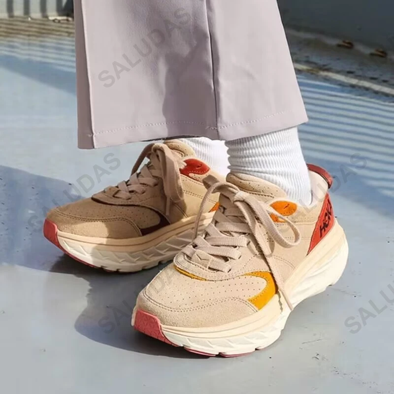 HOKA Women Sport Shoes Bondi L Road Running Shoes Outdoor Light Cushioned Couple Casual Sneakers Men Jogging Tennis Sneakers