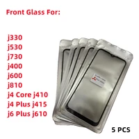 5pcs lcd front glass touch screenoca for samsung galaxy j3 j5 j6 j7 j8 j4 j4 core plus touch screen panel replace repair parts