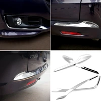 car front rear fog light car body protector corner decor sticker cover abs chrome accessories for honda odyssey 2015 2017 2018
