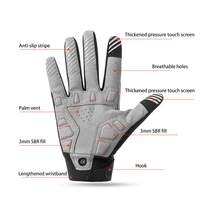 cycling gloves shockproof wear resistant sbr men women full finger windproof gloves breathable lengthen warm mtb glove