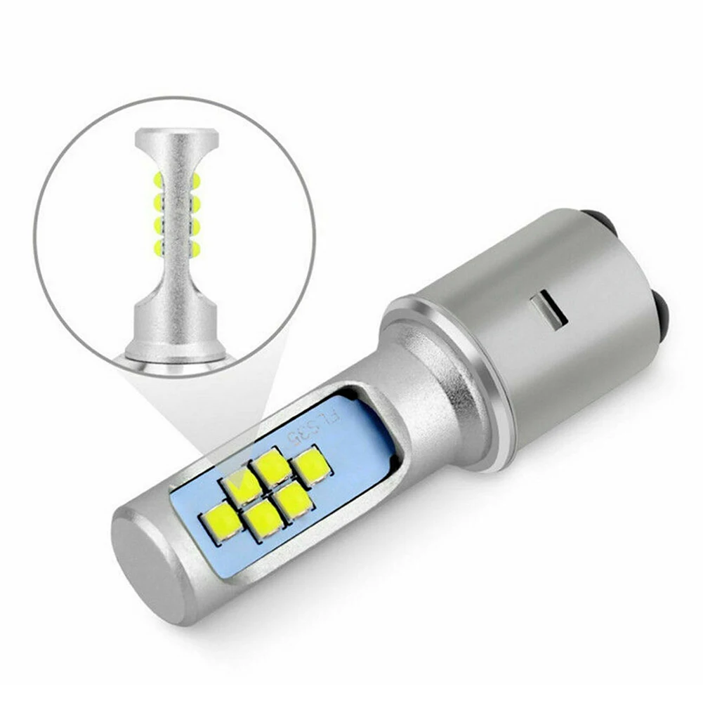 

2x BA20D Led Motorcycle Headlight Bulb 12V Fog Light 4SMD 1000LM Hi Lo Lamp Scooter Accessories Moto DRL Waterproof