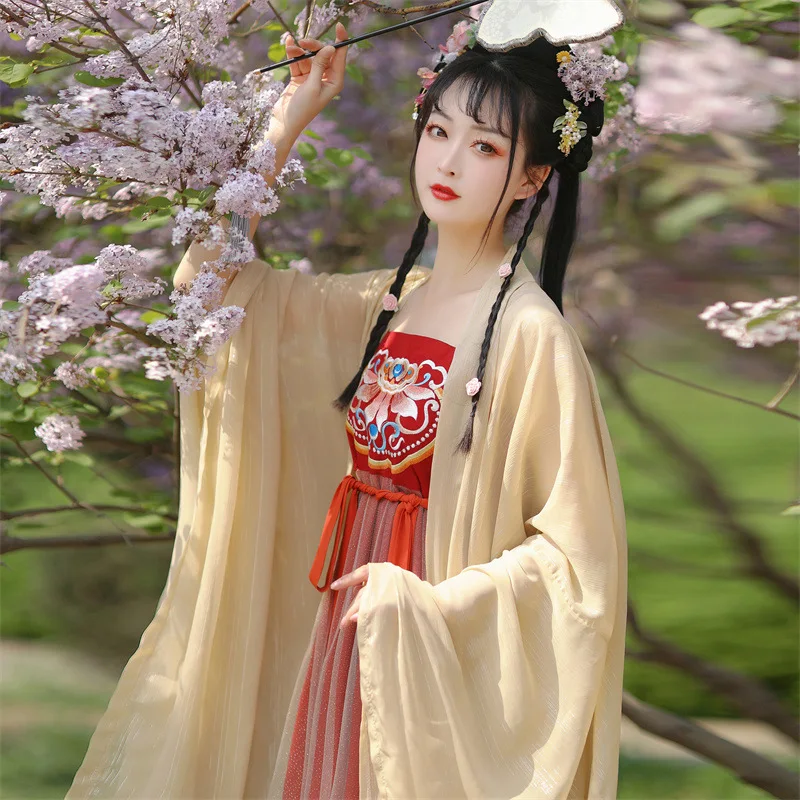 Новинка 2024 Женская Весенняя юбка ZH04 Hanfu улучшенная китайская Kezi супер яркая