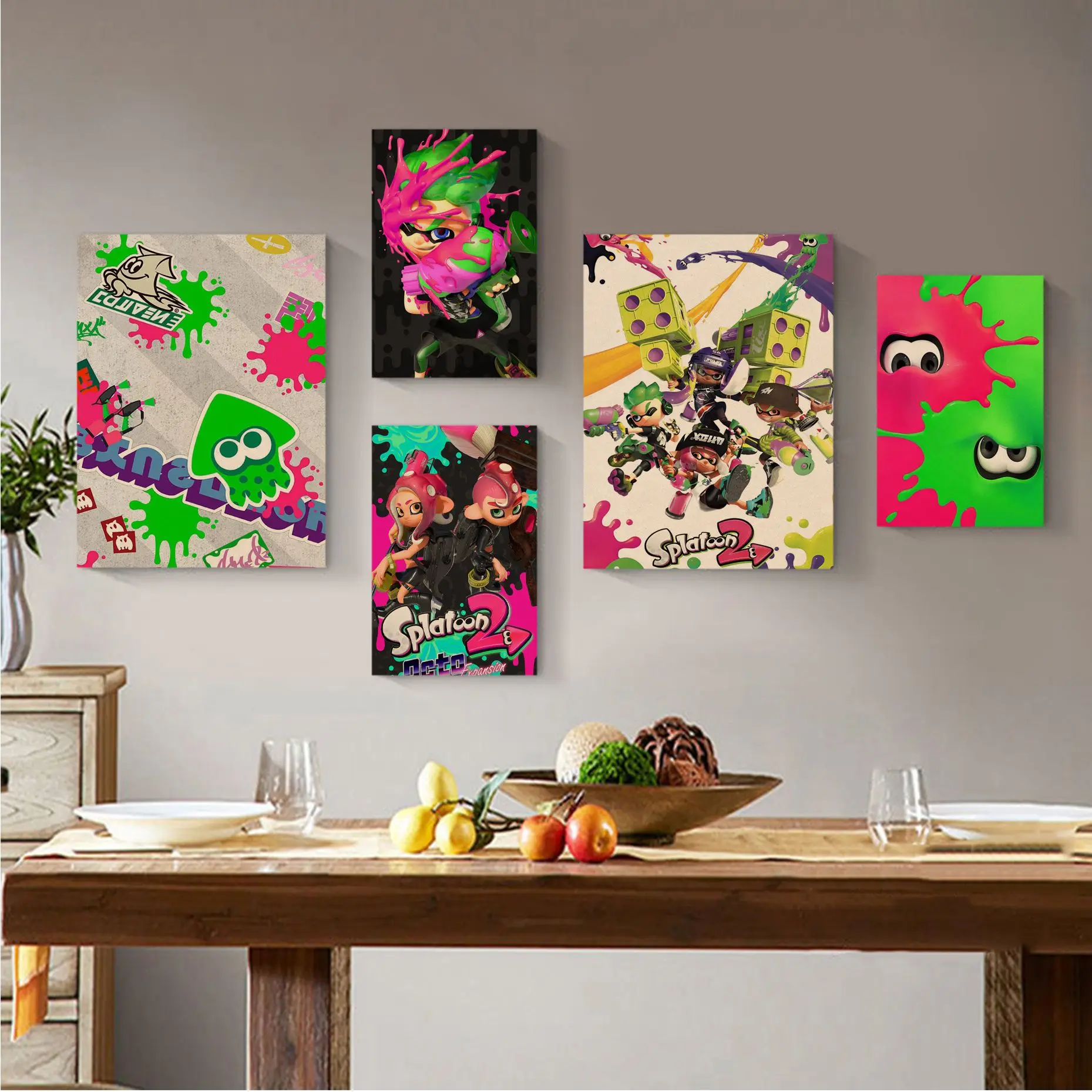 

Splatoon Art Poster Kraft Paper Prints and Posters Room Wall Decor