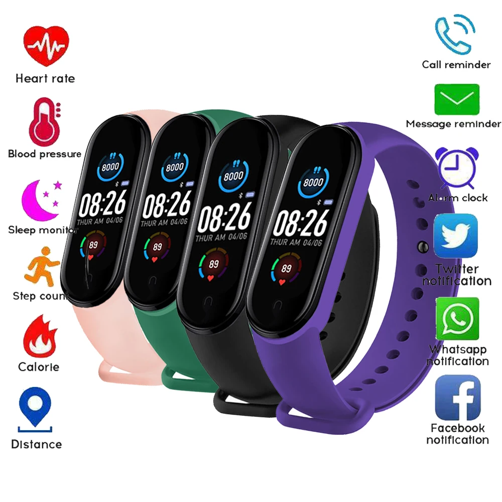 

New M5 Smart Watch Waterproof Sport Smart Band Men Woman Blood Pressure Heart Rate Monitor Fitness Bracelet For Huawei Xiaomi