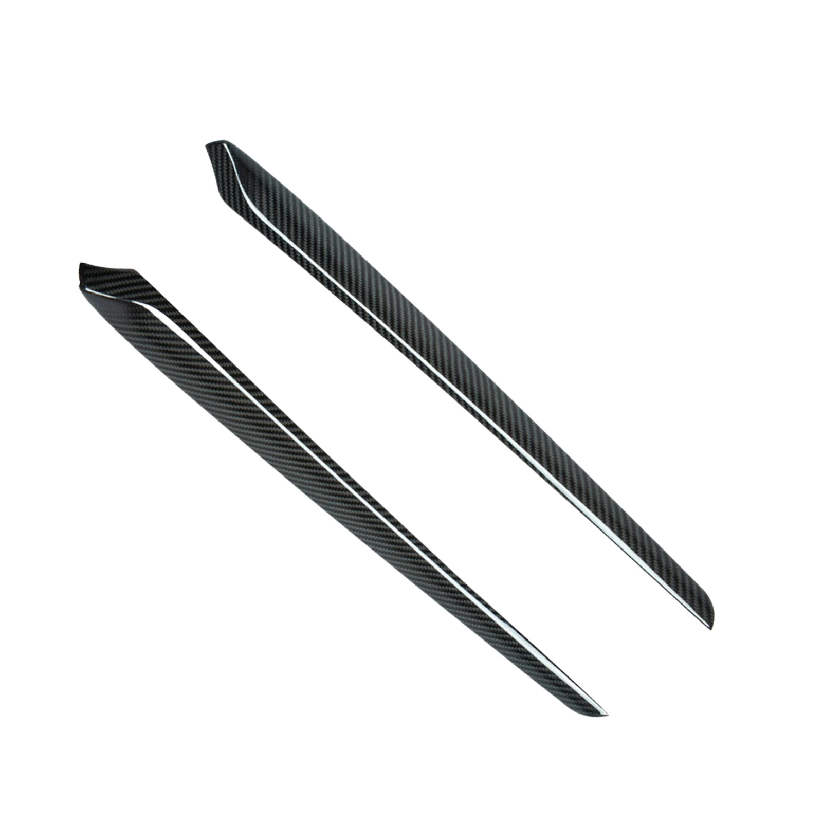 

1 Pair Model3 Door Trim Car Interior Accessories Carbon Fiber Trims Protective Cover Strip Compatible With 2021 Model 3 Model Y