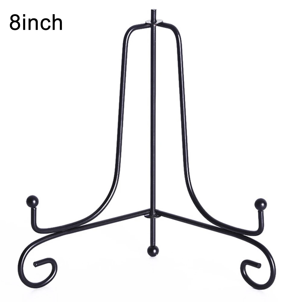 

Plate Holder Iron Bracket Classic Display 1pcs 4/6/8/10/12inch Art Picture Black Bowl Plate Iron Easel Photo Frame
