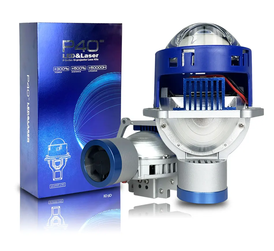 Лазерная фара P40 3 дюйма Bi-светодиодный объектив проектора 140 Вт лм