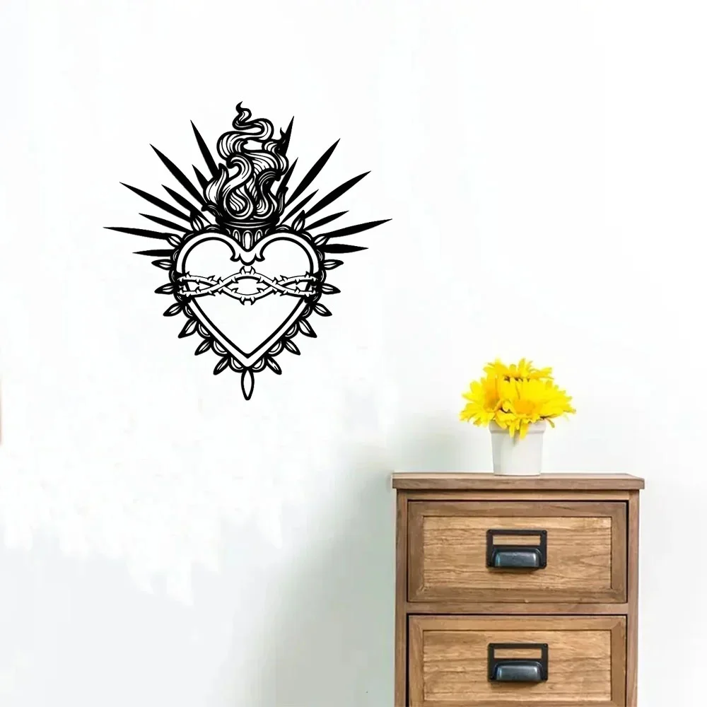 Иисус Священное Сердце Настенное Искусство Металлическая Религиозная Фигура С