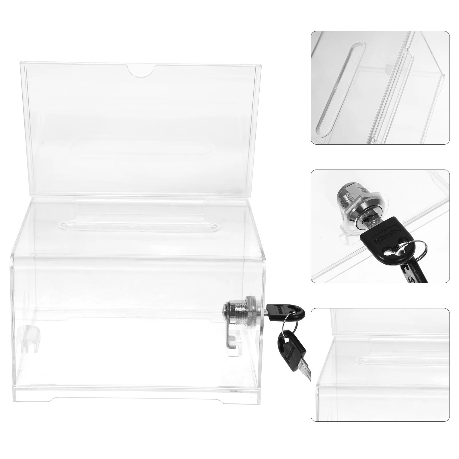 

Boxfor Storage Donation Acrylic Trading Ballot Lotteryboxes Suggestion Raffle Clear Wedding Business Fundraising Drawing Case