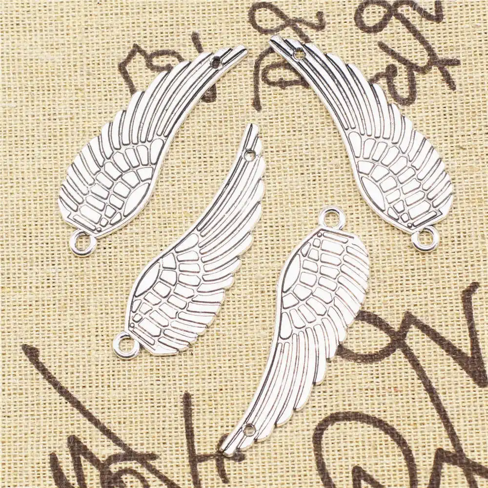 

5pcs Antique Silver Color 16x48mm Wing Connector Handmade Jewerly Diy