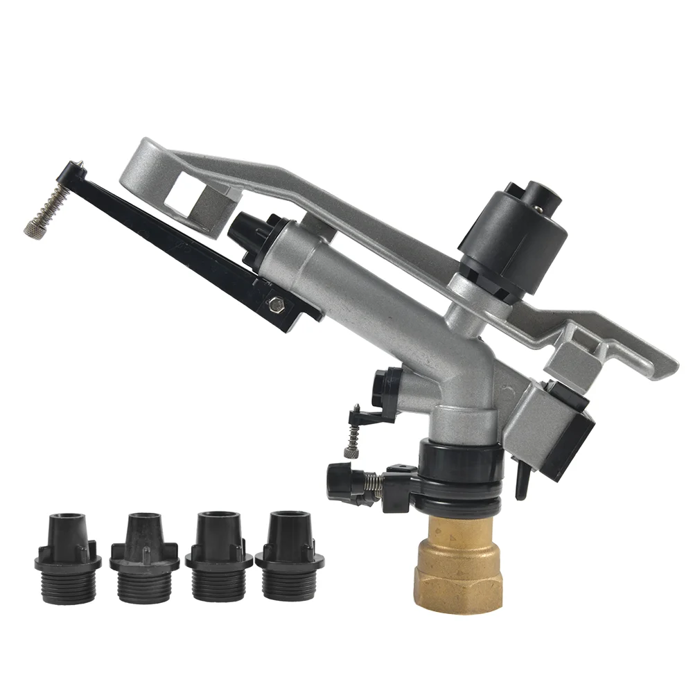 

1.2" Female Thread Long Spray Distance Sprinklers Gun Garden Farm Agriculture Irrigation Watering 4 Nozzle