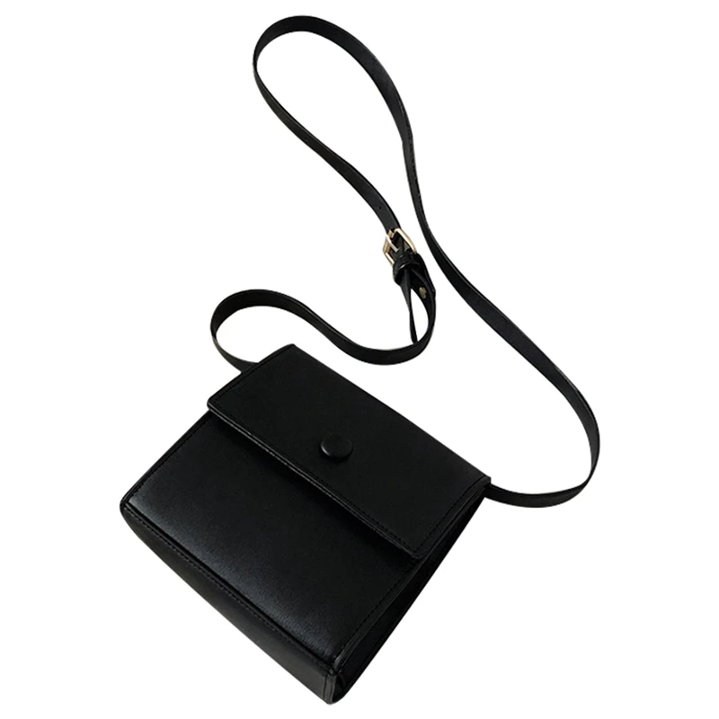 

Women's Small Square Bag Simple Solid Color Sweet PU Leather Casual Sling Bag