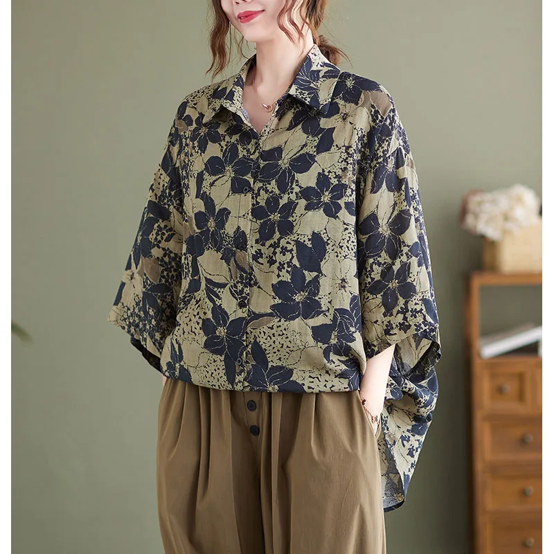 Свободные хлопковые льняные Топы для женщин на весну лето Солнцезащитная Летняя