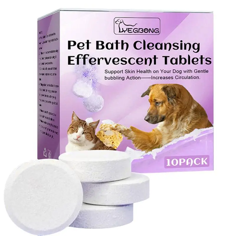 

Pet Bath Tablets Natural Dog Cleaning Tablets Easy To Use Environment-Friendly Pet Odour Eliminator For Smelly Dogs