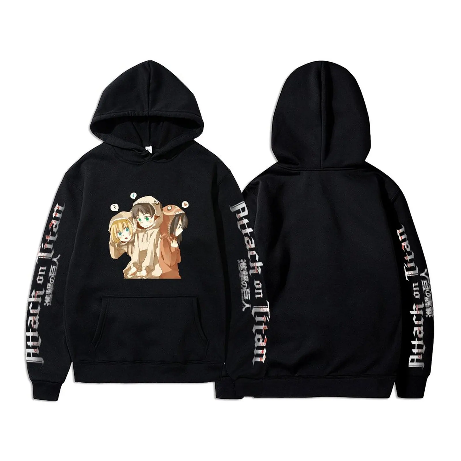 

Japan Anime Attack on Titan Hoodie Print Men Women Graphic Cosplay Streetwear Harajuku Sweatshirt Oversized Pullover Boy Clothes
